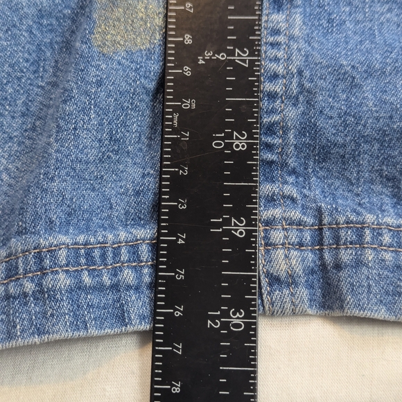 Cherry Coke Repurposed Blue Jean Denim Jacket XXL - Picture 2 of 8